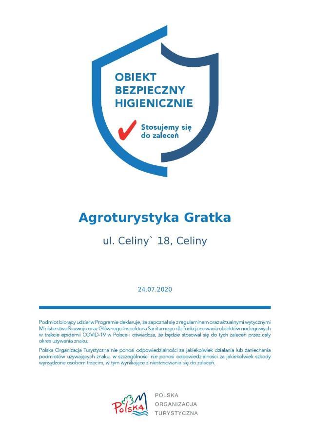 Celiny  Gospodarstwo Agroturystyczno-Edukacyjne Gratka מראה חיצוני תמונה